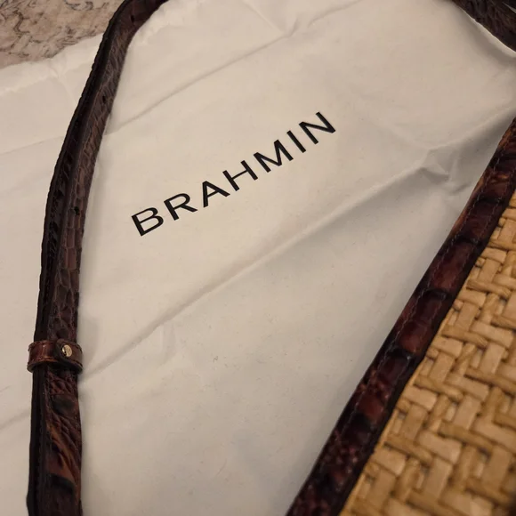 Brahmin Tan and Brown Woven Shoulder Bag - Picture 4 of 12
